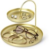 image:imageUmbra Poise Large Double Attractive Storage You Can Leave Out TwoTiered Jewelry Tray BlackBrass