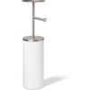 image:imageUmbra Portaloo Toilet Paper Stand Freestanding with Storage WhiteNickel  Steel construction builtin tray holds three rolls compact design easy to move fits corners bathroom organizerWhiteNickel