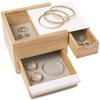image:imageUmbra Stowit Jewelry Box  Modern Keepsake Storage Organizer with Hidden Compartment Drawers for Ring Bracelet Watch Necklace Earrings and AccessoriesWhiteNatural