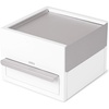 image:imageUmbra Stowit Jewelry Box  Modern Keepsake Storage Organizer with Hidden Compartment Drawers for Ring Bracelet Watch Necklace Earrings and AccessoriesWhiteNickel