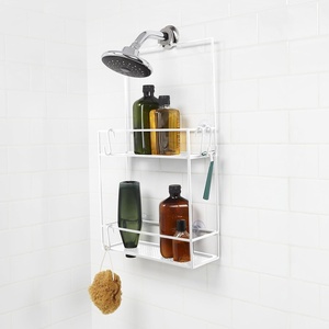 image:imageUmbra Cubiko Shower Caddy Black Metal Shower Caddy Over the Shower HeadWhite