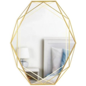 image:imageUmbra Prisma Modern Geometric Shaped Oval Mirror Wall Decor for Bedroom Bathroom Living Dining Room 225 Length x 17 Height x 375 Width CopperBrass