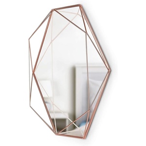 image:imageUmbra Prisma Modern Geometric Shaped Oval Mirror Wall Decor for Bedroom Bathroom Living Dining Room 225 Length x 17 Height x 375 Width CopperCopper