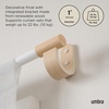 image:imageUmbra Bellwood Curtain Rod Adjustable 42 to 120 Inches WhiteNatural  Steel and wood construction supports up to 22 lbs includes mounting hardware fits wide range of windowsWhiteNatural