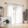 image:imageUmbra Bellwood Curtain Rod Adjustable 42 to 120 Inches WhiteNatural  Steel and wood construction supports up to 22 lbs includes mounting hardware fits wide range of windowsBlack