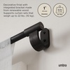 image:imageUmbra Bellwood Curtain Rod Adjustable 42 to 120 Inches WhiteNatural  Steel and wood construction supports up to 22 lbs includes mounting hardware fits wide range of windowsBlack
