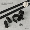 image:imageUmbra Bellwood Curtain Rod Adjustable 42 to 120 Inches WhiteNatural  Steel and wood construction supports up to 22 lbs includes mounting hardware fits wide range of windowsBlack