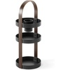 image:imageUmbra Bellwood Makeup Organizer with Handle Large BlackWalnut  Three tier capacity removable brush cup integrated carry design vanity countertop use sixty percent recycled plastic