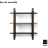 image:imageUmbra Bellwood WallMount Book Shelf Display Case with Three Shelves WhiteNaturalBlackWalnut