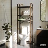 image:imageUmbra Bellwood WallMount Book Shelf Display Case with Three Shelves WhiteNaturalBlackWalnut