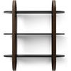 image:imageUmbra Bellwood WallMount Book Shelf Display Case with Three Shelves WhiteNaturalBlackWalnut