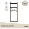 image:imageUmbra Bellwood WallMount Book Shelf Display Case with Three Shelves WhiteNaturalBlackWalnut