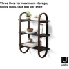 image:imageUmbra Bellwood WallMount Book Shelf Display Case with Three Shelves WhiteNaturalBlackWalnut