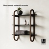 image:imageUmbra Bellwood WallMount Book Shelf Display Case with Three Shelves WhiteNaturalBlackWalnut