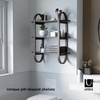 image:imageUmbra Bellwood WallMount Book Shelf Display Case with Three Shelves WhiteNaturalBlackWalnut