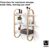 image:imageUmbra Bellwood WallMount Book Shelf Display Case with Three Shelves WhiteNaturalWhiteNatural