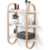 image:imageUmbra Bellwood WallMount Book Shelf Display Case with Three Shelves WhiteNaturalWhiteNatural