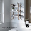 image:imageUmbra Bellwood WallMount Book Shelf Display Case with Three Shelves WhiteNaturalWhiteNatural