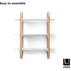 image:imageUmbra Bellwood WallMount Book Shelf Display Case with Three Shelves WhiteNaturalWhiteNatural