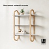 image:imageUmbra Bellwood WallMount Book Shelf Display Case with Three Shelves WhiteNaturalWhiteNatural