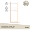 image:imageUmbra Bellwood WallMount Book Shelf Display Case with Three Shelves WhiteNaturalWhiteNatural