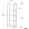 image:imageUmbra Bellwood WallMount Book Shelf Display Case with Three Shelves WhiteNaturalWhiteNatural