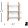 image:imageUmbra Bellwood WallMount Book Shelf Display Case with Three Shelves WhiteNaturalWhiteNatural