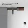 image:imageUmbra Blok Modern 1 Adjustable Curtain Rod Includes 2 Matching Finials Brackets amp Hardware 36 to 72 GunmetalGunmetal