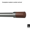image:imageUmbra Blok Modern 1 Adjustable Curtain Rod Includes 2 Matching Finials Brackets amp Hardware 36 to 72 GunmetalGunmetal