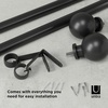 image:imageUmbra Bolas Curtain Rod for Windows Adjustable 36 to 72 NickelBlack