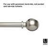 image:imageUmbra Bolas Curtain Rod for Windows Adjustable 72 to 144 Nickel  Durable metal construction sturdy support everyday curtain hanging