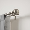 image:imageUmbra Bolas Double Curtain Rod Adjustable 72 to 144 Inches Nickel  Double curtain rod layered window treatments sheer and blackout curtain compatibility