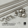 image:imageUmbra Bolas Double Curtain Rod Adjustable 72 to 144 Inches Nickel  Double curtain rod layered window treatments sheer and blackout curtain compatibility