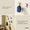 image:imageUmbra Buddy Wall Hooks DrillFree PinPoint Coat Hooks Gem Multi  Holds 5 lbs installs without damage versatile storage solution colorful accent piece recycled plastic set of 3