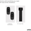 image:imageUmbra Cappa Adhesive Curtain Rod No Drill 24 to 48 Inches Black  Steel construction brackets included clean removal adjustable length fits windows or doors16 to 28