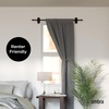 image:imageUmbra Cappa Adhesive Curtain Rod No Drill 24 to 48 Inches Black  Steel construction brackets included clean removal adjustable length fits windows or doors16 to 28