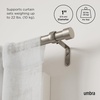 image:imageUmbra Cappa Curtain Rod for Windows Adjustable 66 to 120 Inches Brass  Steel construction includes brackets and finials holds 22 lbs per bar easy installationNickel