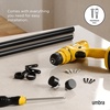 image:imageUmbra Cappa Curtain Rod for Windows Adjustable 66 to 120 Inches Brass  Steel construction includes brackets and finials holds 22 lbs per bar easy installationBlack