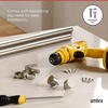 image:imageUmbra Cappa Curtain Rod for Windows Adjustable 66 to 120 Inches Brass  Steel construction includes brackets and finials holds 22 lbs per bar easy installationNickel