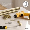 image:imageUmbra Cappa Curtain Rod for Windows Adjustable 66 to 120 Inches Brass  Steel construction includes brackets and finials holds 22 lbs per bar easy installationGold