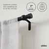 image:imageUmbra Cappa Curtain Rod for Windows Adjustable 66 to 120 Inches Brass  Steel construction includes brackets and finials holds 22 lbs per bar easy installationBlack