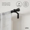 image:imageUmbra Cappa Curtain Rod for Windows Adjustable 66 to 120 Inches NickelBlack