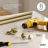 image:imageUmbra Cappa Curtain Rod for Windows Adjustable 66 to 120 Inches NickelGold