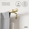 image:imageUmbra Cappa Curtain Rod for Windows Adjustable 66 to 120 Inches NickelGold