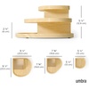 image:imageUmbra Cove Storage Box 3Tier Stackable Jewelry Organizer Natural  Engineered wood hidden compartments linen lining nonslip rubber feet surface protectionNatural