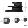 image:imageUmbra Cove Storage Box 3Tier Stackable Jewelry Organizer Natural  Engineered wood hidden compartments linen lining nonslip rubber feet surface protectionBlack