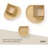 image:imageUmbra Cove Storage Box 3Tier Stackable Jewelry Organizer Natural  Engineered wood hidden compartments linen lining nonslip rubber feet surface protectionNatural