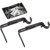 image:imageUmbra Curtain Rod Bracket  Adjustable Wall Bracket for Drapery Rod Set of 2 BlackBlack