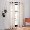 image:imageUmbra Dagen Slub Textured Sheer Grommet 95 in Long x 50 in Wide Window Curtain Panel WhiteLight Bronze