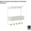 image:imageUmbra Estique Entryway Organizer Storage Solution with Cubby Bin Shelf and Hooks for Keys Mail Glasses Wallet Purse Hat and More WhiteWhiteNatural